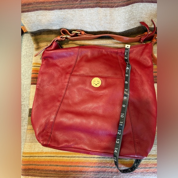 Oxblood Red Leather Isaac Mizrahi Bag - Picture 4 of 6
